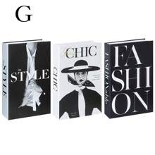 3pcs Foldable Decorative Fake Books, Simple Design Ornament Books, Suitable For Showroom Display