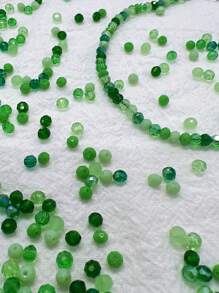 200pcs 4mm Green Color Round Glass Beads For Jewelry Making DIY Accessories