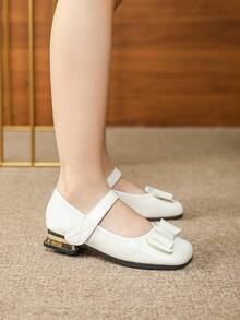 Girls Kids High Heel Shoes, Adorable White Formal Dress Shoes For Little Girls - White - View 5