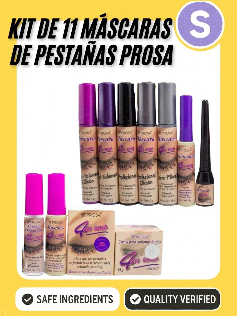 Kit De 11 Rimel Mascara Prosa Volumen Maximo Surtidos Todos Modelos - 11 piezas - Ver 1