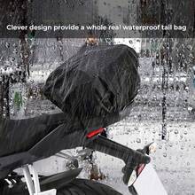 Motorcycle Tail Bag, Dual Use Motorcycle Rear Seat Bag With Waterproof Rain Cover, 22L-34L Expandable Motorbike Helmet Bag Luggage Storage Backpack With 6 Straps - 22L-34L - View 4