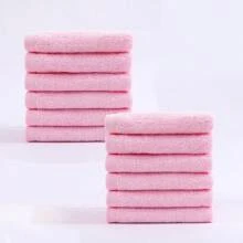 Set de 12 piezas, pañuelos de unicolor súper suaves, toallas cuadradas pequeñas de 30x30cm, de fibra larga de clase A, con diseño de lazo colgante, toallas de mano para la cocina, el jardín de infantes, el regreso a la escuela, el salón de belleza, el hogar y el baño