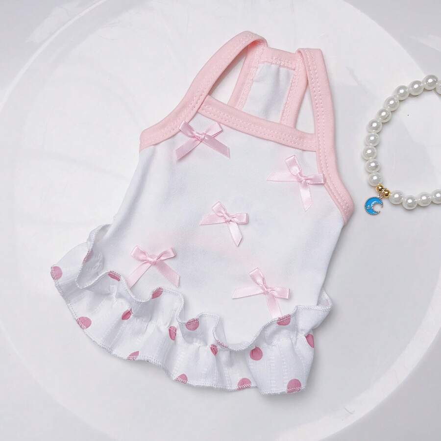 Vestito carino per animali domestici, decorazione a farfalla, adatto per barboncini e bichon frise, abbigliamento per animali domestici, vestito da principessa per gatti, primavera/estate - Multicolore - Visualizzare 1