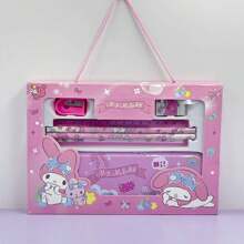 Sanrio Sanrio Stationery Gift Set For Boys And Girls, Includes Pencils, Erasers, Sharpeners, Kuromi, My Melody, Hello Kitty, Ideal Birthday, Back To School, Halloween, Christmas, Thanksgiving Gift For Kids (Assorted Patterns And Colors Due To Production Batch Differences)