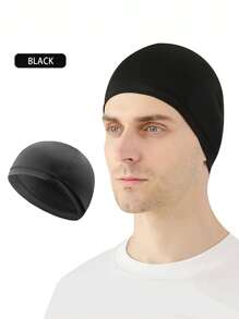 1 pièce Casquette de cyclisme pour hommes, protection contre le vent et le soleil d'été, casquette de sport en couleur unie douce pour vélos, motos et casques extérieurs, casquette de cyclisme respirante d'été pour hommes, couvre-tête solaire