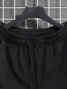 Terno casual masculino de 2 peças, colete personalizado e shorts com cordão - Branco - Ver 8