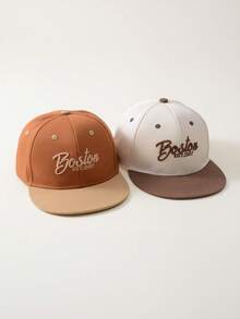 1pc Unisex Embroidered Letter Flat-Brim Fashionable Streetwear Hip-Hop Children's Baseball Cap, Adjustable For Outdoor Spring/Summer/Autumn - 1PC - View 7