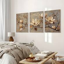 Bộ 3 tranh vải canvas và áp phích, nghệ thuật hoa phong cách cổ điển, trang trí nhà cửa, nghệ thuật treo tường, trang trí phòng, in 2D, quà tặng ngày lễ, phòng khách, phòng ngủ, phòng ăn, trang trí văn phòng, trang trí phòng thẩm mỹ, áp phích cho phòng, trang trí nhà cửa, nghệ thuật treo tường bằng vải canvas, khung tùy chọn, trang trí tường, trang trí phòng khách. - 3 cái - Xem 11