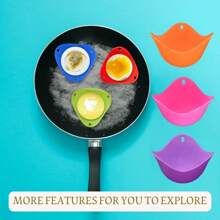 1 Set/2 Pcs Silicone Food Steamer Egg Cups Eggs Poacher Soft High Temperature Resistant Formed Pot Available Digester Mold Kitchen Cooking