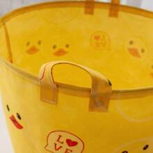 1pc Thickened Waterproof Folding Dirty Clothes Basket Storage Bucket, Bedroom And Bathroom Organizer Clothes, Toys, Snacks, Sundries Storage Box, Laundry Basket Storage Basket.