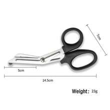 2pcs Stainless Steel Bandage Scissors, First Aid Kit Accessory Gauze Shear Canvas Scissors For Household Outdoor Camping Emergency Use