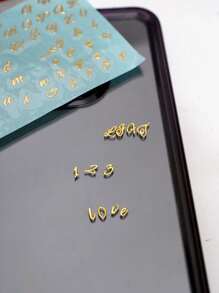 3D English Alphabet Stickers, Number Stickers, Blessing Stickers, Word Stickers - 3D Letter Decoration Stickers, DIY Personalized Creative Stickers, Manicure, Scrapbooking, Gift Wrapping Decorations