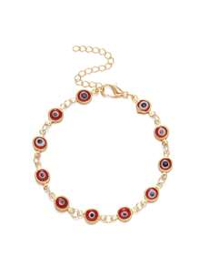 1 pulseira ajustável com elemento "mau-olhado", pingente misterioso exclusivo com design moderno, adequada para uso diário, festas, reuniões e eventos sociais