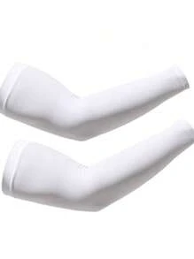 1 Pair Plus Size Ice Silk Arm Sleeves, Summer Outdoor Cycling Sun Protection UV Arm Cover Sleeves