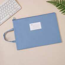 Organizador de archivos A4 - Bolsa de documento resistente de tela Oxford con asa, impermeable y portátil (opción de bolsillos simples/dobles y 5 colores), de vuelta a la escuela, útiles escolares