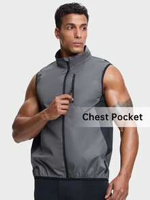HOTSUIT Men's Sauna Vest Full Zip Sports Shirt Sauna Vest Suitable For Running Training Weight Loss - Dark Grey - View 5