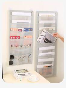 1pc Over-The-Door Multi-Layer Hanging Organizer - Large Capacity Storage Pouch For Stationery, Books, Magazines, Underwear & Clothes