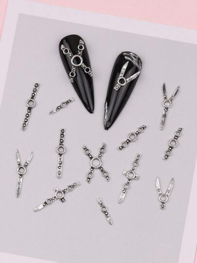 20/30Pcsy2K Punk Manicure Decoration Rock Cool Girl Nail Accessories Diy Nail Supplies Nails Nail Charms Nail Gems