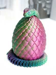 1/2/3/4/5件装新颖可动关节3D打印蛇形摆件，内含惊喜蛋，色彩缤纷，可作家居办公装饰桌面摆件，适用于各种房间装饰，可作雕像、桌面摆件、解压玩具、减压玩具，也是复活节、万圣节、圣诞节、感恩节、派对礼品的理想之选。 - 彩色 - 查看 6