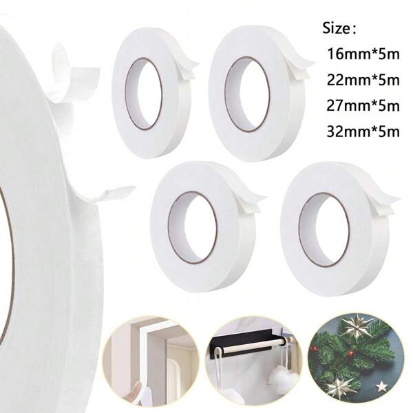 Cinta de espuma adhesiva por ambos lados de 5m, para uso en interiores y exteriores, cinta de sellado de espuma súper resistente, utilizada para decoración, relleno de ranuras de automóviles, decoración del hogar, decoración de oficinas, marcos de fotos
