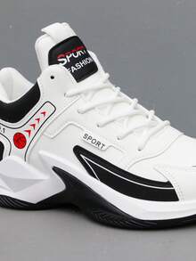 男士高帮篮球鞋，透气防滑，耐穿，白色运动鞋，2025 年夏季 - 黑與白 - 查看 5