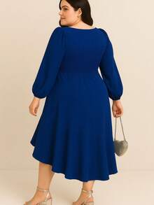 Vestido Mullet Max Midi Com Babados Manga Longa Estilo Boho Outono Inverno Moda Evangélica Plus Size GG - G1 - G2 REF: Angela