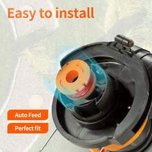 6pcs Compatible WORX WA0010 Trimmer Line Spool Grass Cutting Line Spool For WG150 WG151 WG152 WG157 WG160 WG160.1 WG175 WG180 - Orange - View 5