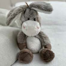 Almohada de peluche de 12 pulgadas con burro, juguete de peluche lindo, regalo para el Día de la Madre, cumpleaños de amigos, regalo de Navidad, regalo de cumpleaños con estilo navideño, juguete de peluche navideño, juguetes esponjosos, peluche de gaviota, animales de peluche, osito de peluche, oso de peluche navideño, burro, juguetes