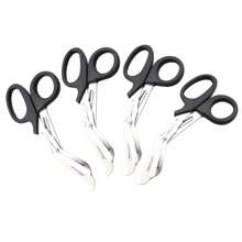 2pcs Stainless Steel Bandage Scissors, First Aid Kit Accessory Gauze Shear Canvas Scissors For Household Outdoor Camping Emergency Use
