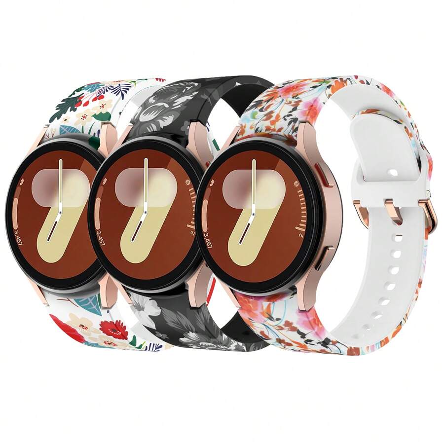 Sport Band Compatible With Galaxy Watch 7 Band 40mm 44mm,No Gap Soft Silicone Strap Compatible With Galaxy Watch 6 5 4 FE Band 40mm 44mm/Galaxy Watch 6/4 Classic 47mm 43mm 46mm 42mm/Watch 5 Pro 45mm Men Women