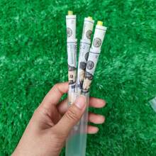 6 piezas de papeles de liar cigarrillos hechos a mano con boquilla, de 110 mm de longitud, previamente enrollados en dolares/libras/euros, con quema lenta y suave, que incluye 1 soporte para papel de cigarrillos