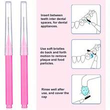200pcs Tooth Cleaning Brush, Cleaner Interdental Brush, Toothpick, Oral Dental Care Brush, Oral Teeth Cleaning Tools, Eyelash Brush - Multicolor - View 6