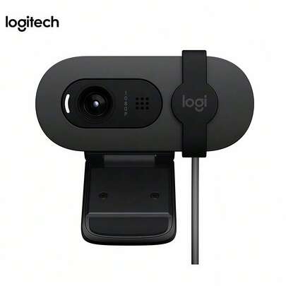 Logitech كاميرا ويب بريو 95 إتش دي مزودة بدرع الخصوصية وميكروفون مقلل للضوضاء، كاميرا بث 1080 بكسل للفصول الدراسية عبر الإنترنت وتيك توك البث المباشر والعمل عن بُعد، التوصيل والتشغيل، متوافقة مع الكمبيوتر المحمول وسطح المكتب