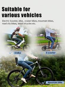 GLDYTIMES Oversized Electric Scooter Saddle With Backrest - Comfortable Wide Bike Seat Cushion Replacement, Extra Wide Bicycle Seat Wing Ergonomic Design, Shock Absorbing, Waterproof, Universal