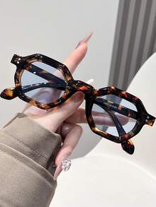 1 coppia di occhiali da donna con montatura geometrica, accessori alla moda per l'estate - Multicolore - Visualizzare 11
