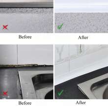 1 Roll 3.8" X 320" Kitchen & Bathroom Waterproof, Anti-Mold, Decorative Adhesive Tape, Thick & Trimmable To Seal Gaps, Cracks, Tile Joints, Essential Home Essential Wall Decor Room Decor Stickers Wallpaper Wall Paper Wall Stickers Wall Sticker Kitchen Accessories Kitchen Items Kitchen Decor