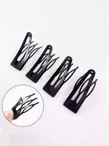 10pcs Black Metal BB Hair Clips, Hair Accessories For Styling, Suitable For Women's Daily Use, Party & Holiday Claw Clips Hair Claws Hair Barrettes, School Stuff, Set, Hair Piece