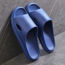 Pantuflas de mujer de color liso, transpirables. Sandalias cómodas para el hogar con suela blanda acolchada, de fácil deslizamiento, antideslizantes y antiolor de EVA.