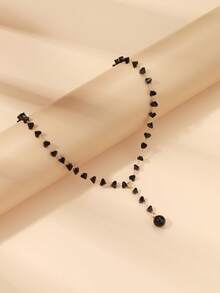 Faux Pearl & Crystal Choker - White - View 7