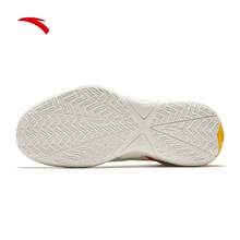 Anta Zapatos de baloncesto de alta resistencia antideslizantes y resistentes al cemento para hombres - Marfil/Naranja Llama -1 - Ver 5