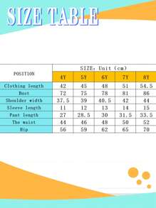 Young Girl Cartoon Graphic Print Short Sleeve T-Shirt And Bike Shorts Set