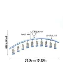 1pc Multifunctional Stainless Steel Clothespins Sock Clips Drying Rack Household Clothes Underwear Socks Organizer - Multicolor - View 2