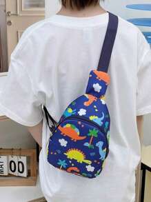 Bolsa para niños y niñas, bolsa cruzada de monedas con diseño de dibujos animados, mochila pequeña casual al aire libre para el pecho, para lápiz labial, brochas, cuidado de la piel, teléfono móvil, monedas, artículos pequeños