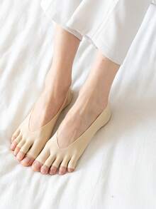 1 Pair Fashionable Daily Casual - Comfortable, Elegant, Charming, Minimalist, Breathable Moisture-Wicking Soft Fabric Open Toe Ankle Socks, Suitable For Spring/Summer/Autumn, For Valentine's Day & Mother's Day Gifts - Multicolor - View 9