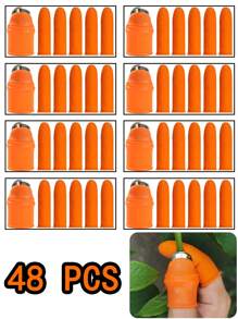 12 paquetes Juego de cuchillos de silicona estilo hombre, herramientas ligeras de cuchillo de agarre de goma con cubiertas a prueba de cortes, lavar a mano, sin alcohol para jardín, recolección de frutas y poda de plantas