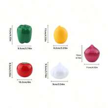 塑料食品保鲜盒套装，5 件/2 件/1 件蔬菜洋葱柠檬番茄辣椒大蒜形状密封容器，冰箱食品保鲜碗