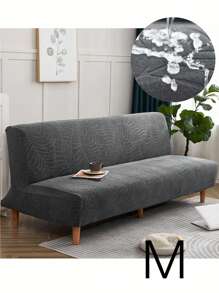 Waterproof Sofa Bed Covers Stretch Jacquard Without Armrest Couch Covers For Sofa Slipcovers Furniture Covers, Turquoise, 1pc