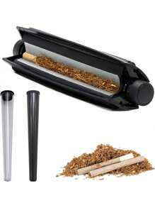 1pc Cone Shaped Manual Cigarette Rolling Machine, Used To Roll Your Own Cigarettes With This Diy Manual Joint Roller,Cigarette Filler, Roller Cigarette Acrylic Cigarette Puller,Random Color