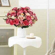 1/3PCS 人造花-丝绸牡丹、假植物、家居、餐厅、客厅、户外花园装饰、母亲节礼物、生日礼物、毕业季礼物、婚礼季、插花艺术、摄影道具、秋季、春季、花瓶、花墙、花环、新娘花束、婚礼装饰、DIY 花环材料、生日派对装饰材料、家居装饰配件、情人节。