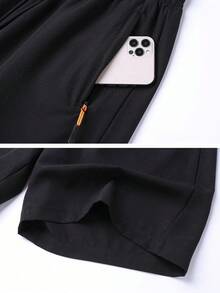 Men's Summer Casual Sports Shorts, Lightweight Quick-Dry Running Fitness Training Breathable Printed Knee-Length Shorts